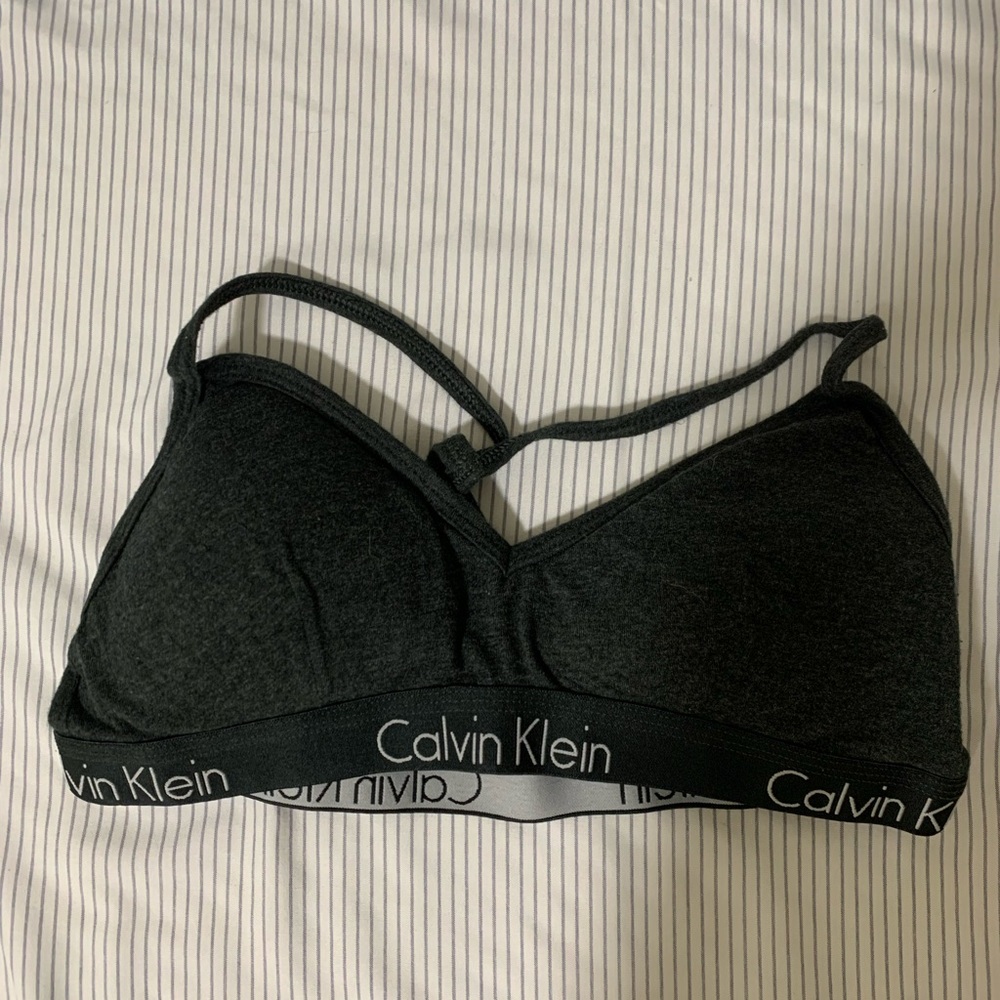 Calvin Klein Charcoal Gray Bralette